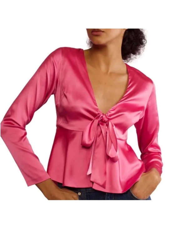 Cynthia Rowley Tops - Cynthia Rowley Hot Pink silk Blouse